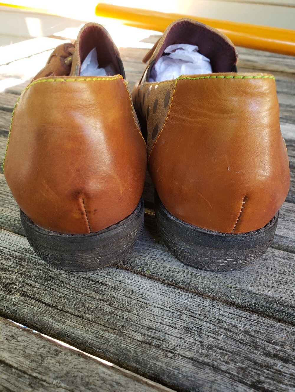 Spring Step L'Artiste Tan Polka Dot Tassel Suede Loafers Size US 9 Euro 40 - Picture 4 of 5